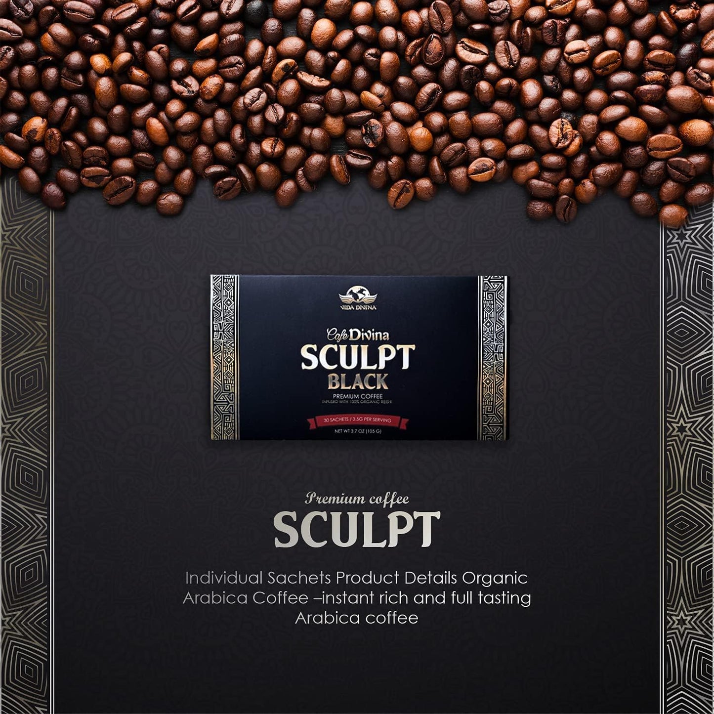 Esculpir café negro